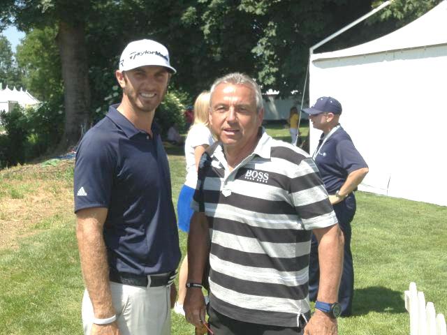 Hubbe mit Dustin Johnson